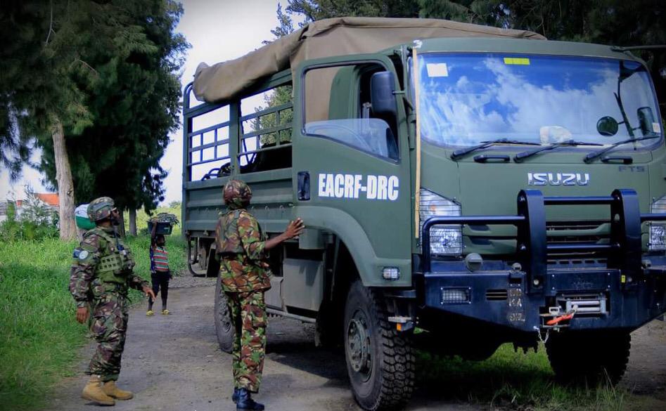 Nord-Kivu : des éléments de la Force régionale aperçus à Kitshanga