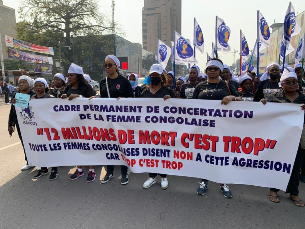 RDC : les femmes dans une marche de solidarité aux compatriotes de l’Est à Kinshasa ce mercredi