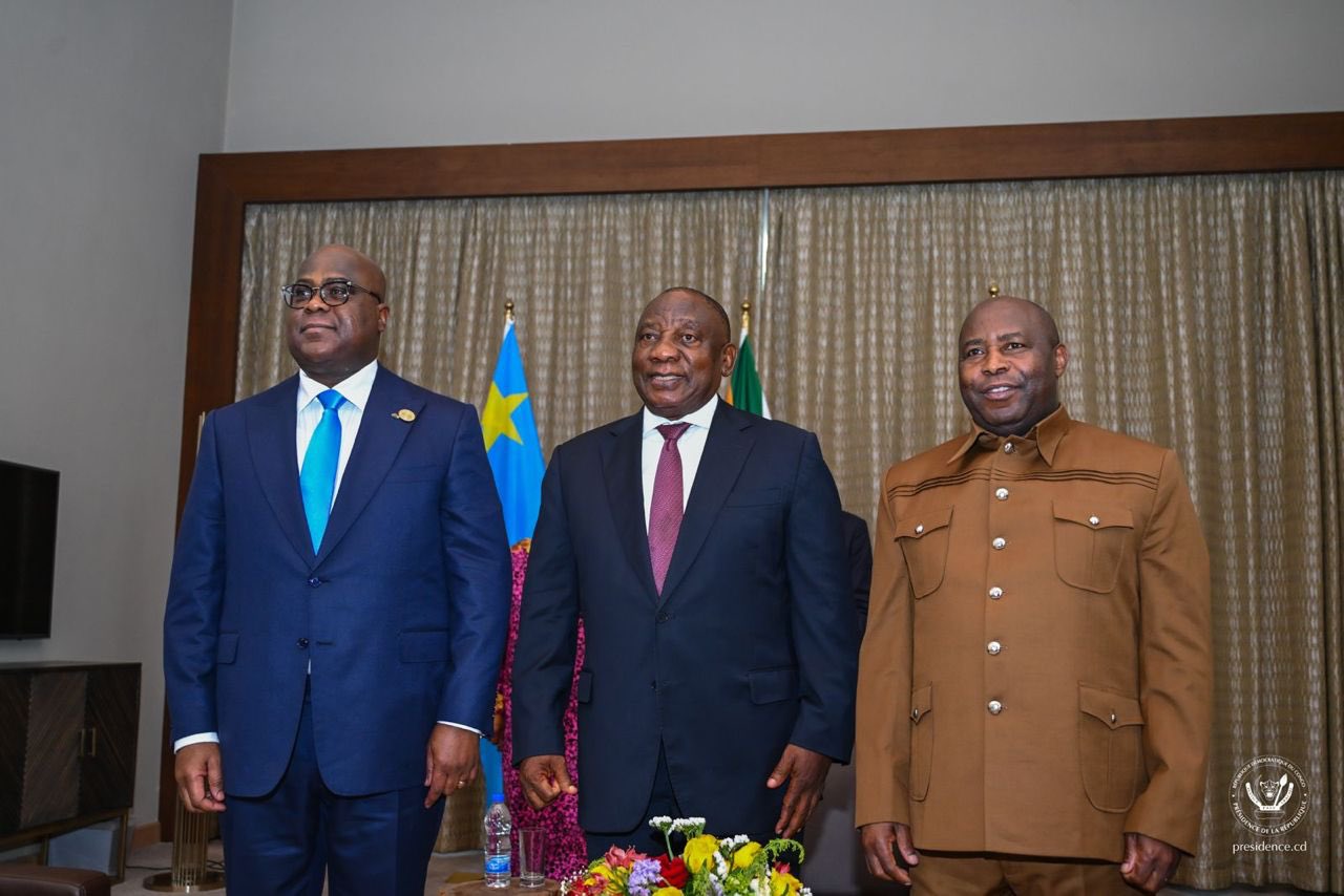  Une tripartite entre Tshisekedi, Ramaphosa et Ndayishimiye autour de la coordination des forces de la SADC engagées dans l'Est de la RDC